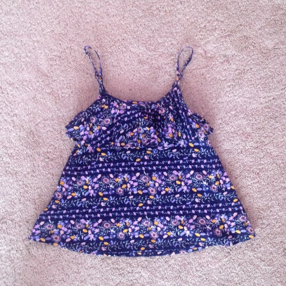 Blue With Pattern Tank Top XS/TP(5)
